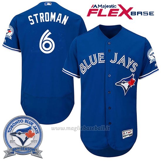 Maglia Baseball Uomo Toronto Blue Jays Marcus Stroman 6 Flex Base 40 Anniversario